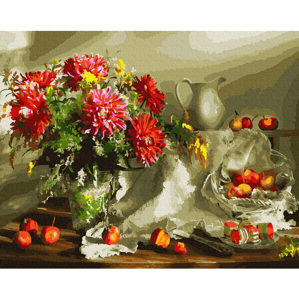 Картина по номерам Квіти - Щедрий осінній натюрморт