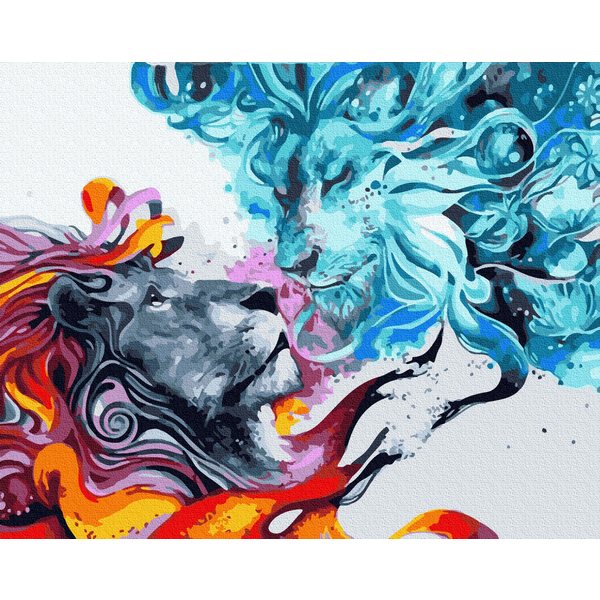 Картина по номерам Абстракції - Полум'я і лід