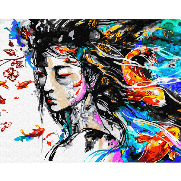 Картина по номерам Абстракції - Живописна німфа