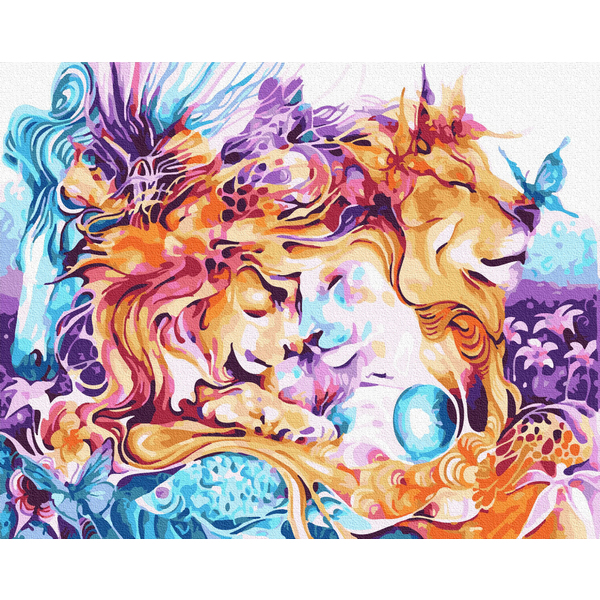 Картина по номерам Тварини, птахи та риби - Гармонія кохання