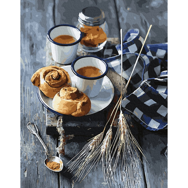 Картина по номерам Натюрморти - Булочки до кави