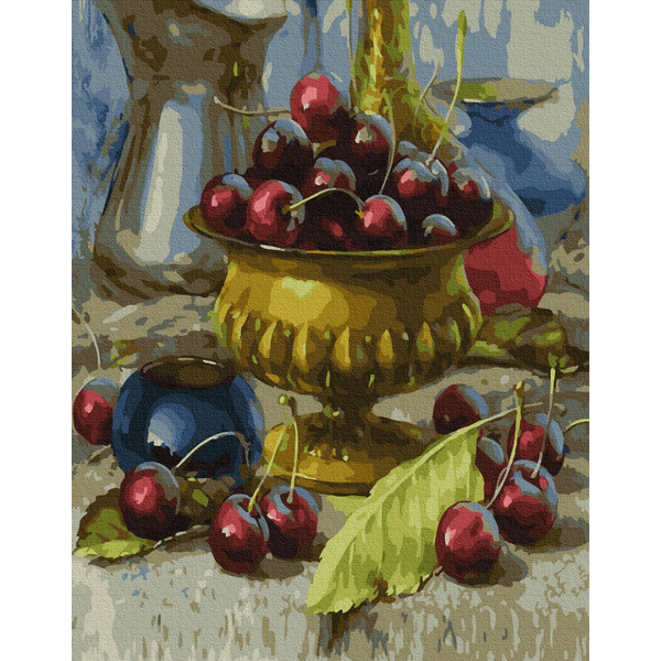 Картина по номерам Натюрморти - Черешні з дитинства