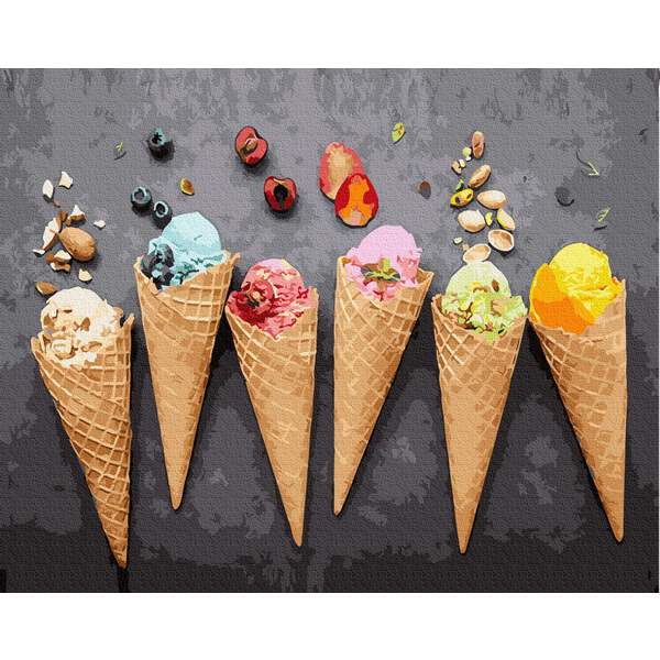 Картина по номерам Натюрморти - Морозиво для дружньої компанії
