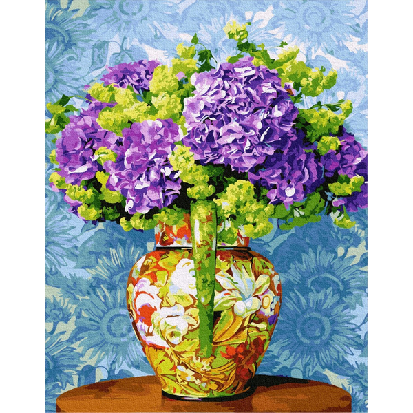 Картина по номерам Натюрморти - Яскраві квіти в вазі