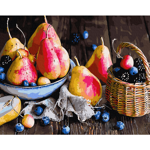 Картина по номерам Натюрморти - Натюрморт з грушами