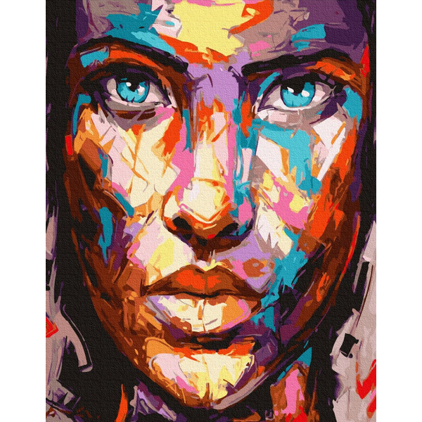Картина по номерам Поп Арт - Портрет в фарбах