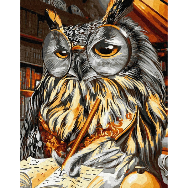 Картина по номерам Тварини, птахи та риби - Мудра сова