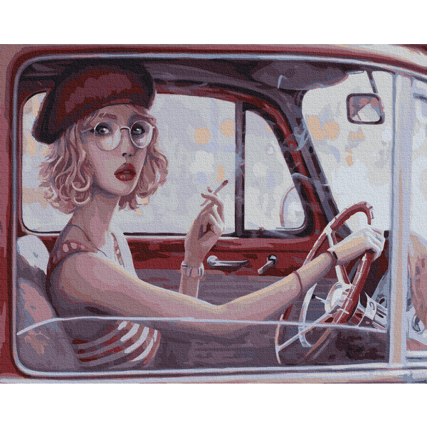 Картина по номерам Люди на картинах - Красуня за кермом