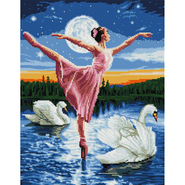 Алмазна мозаїка 40х50 - Лебедине озеро