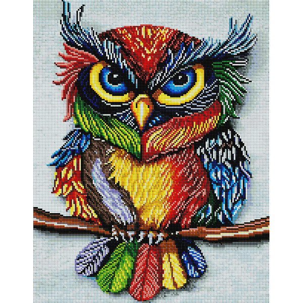 Алмазна мозаїка 40х50 - Барвиста сова