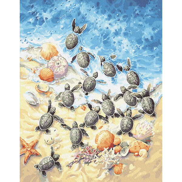 Картина по номерам Природа - Морські черепашки