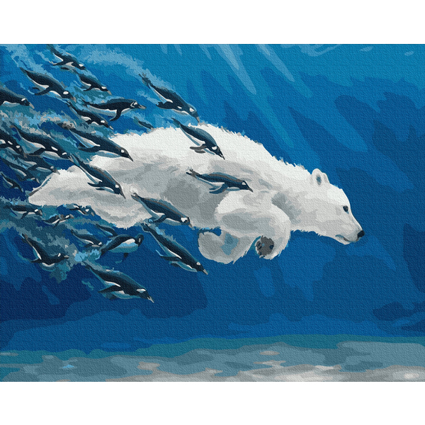 Картина по номерам Тварини, птахи та риби - Полярний заплив