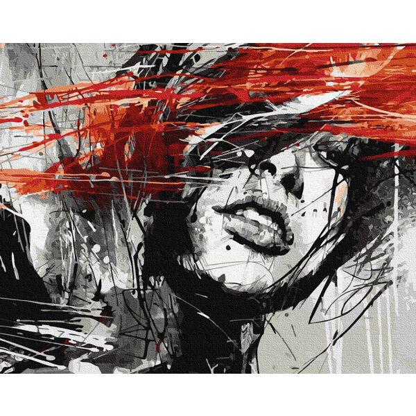 Картина по номерам Люди на картинах - Портрет тушшю