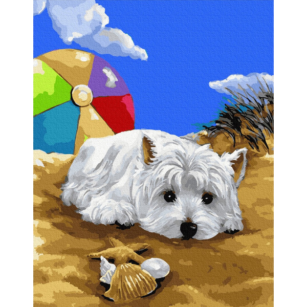 Картина по номерам Тварини, птахи та риби - Щенята