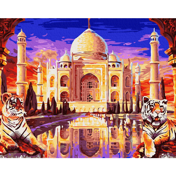 Картина по номерам Города - Тадж-Махал З Охороною