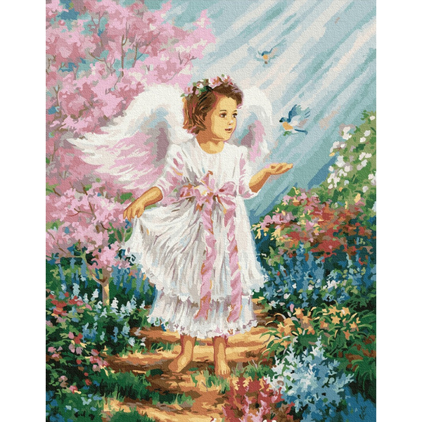 Картина по номерам Діти та ангели - Ангелятко