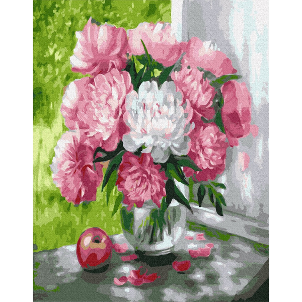 Картина по номерам Квіти - Півонії