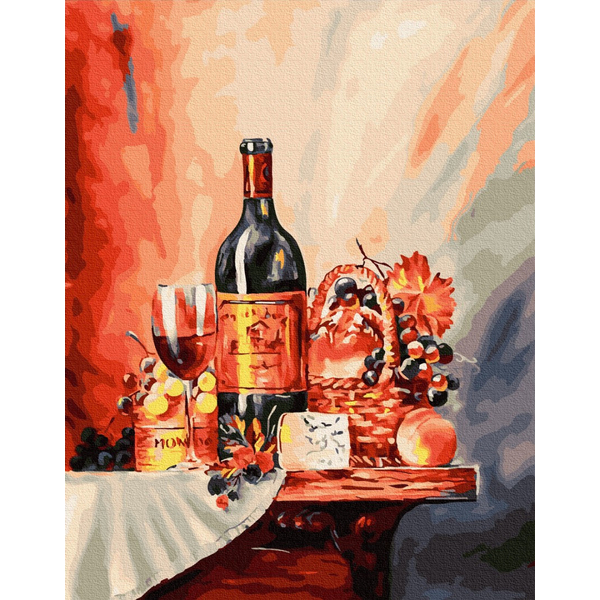 Картина по номерам Натюрморти - Винна полиця