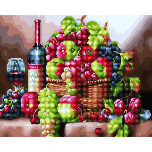 Комбінована алмазна мозаїка - Дарунки саду