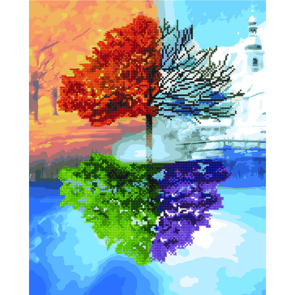 Комбінована алмазна мозаїка - Пори року