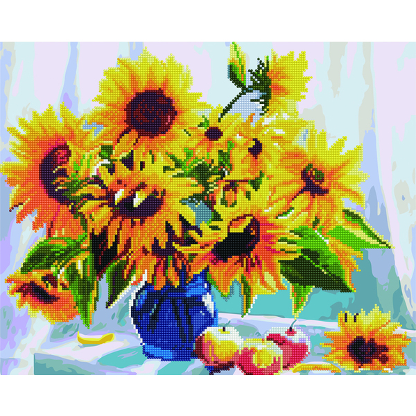 Комбінована алмазна мозаїка - Серпневі дарунки