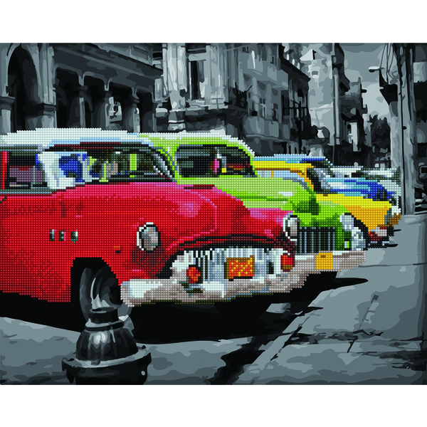 Комбінована алмазна мозаїка - Кубинське ретро