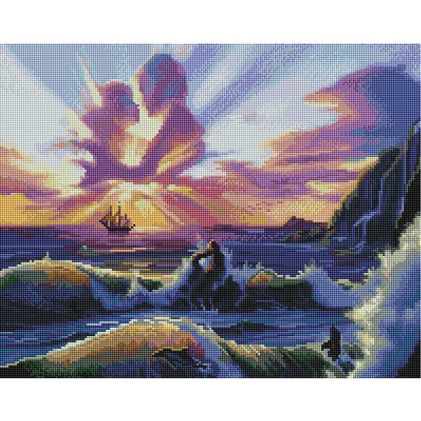 Алмазна мозаїка 40х50 - Закохані і море