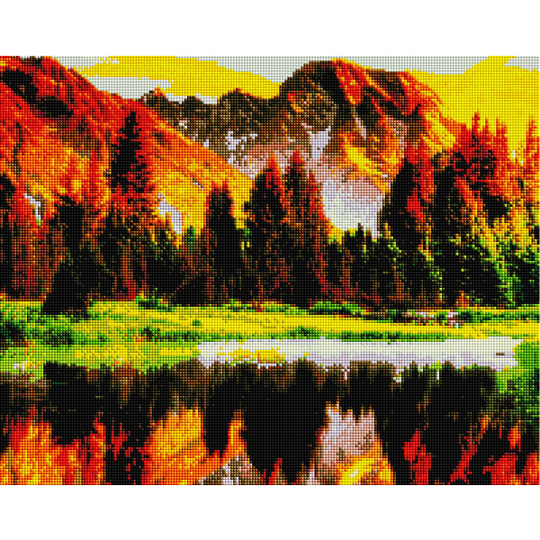 Алмазна мозаїка 40х50 - Осінній ліс