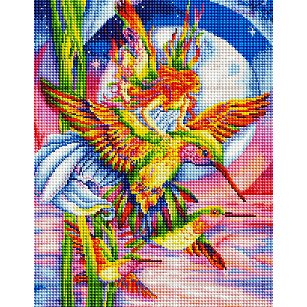 Алмазна мозаїка 40х50 - Веселкові колібрі