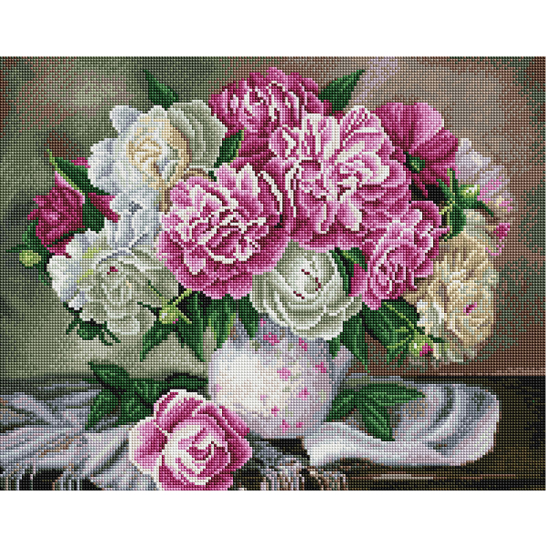 Алмазна мозаїка 40х50 - Пишні піони