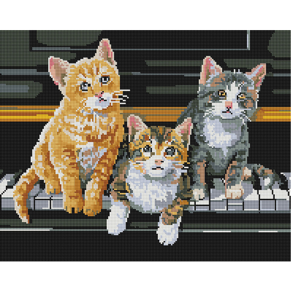 Алмазна мозаїка 40х50 - Музичні коти