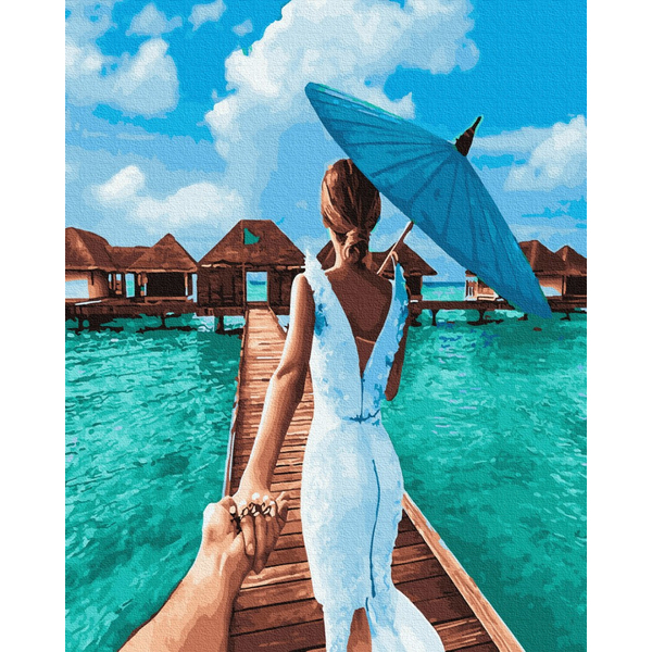 Картина по номерам Люди на картинах - Слідуй за мною: Мальдіви