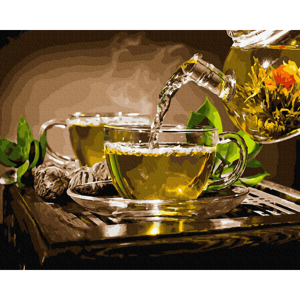 Картина по номерам Квіти - Ароматне чаювання