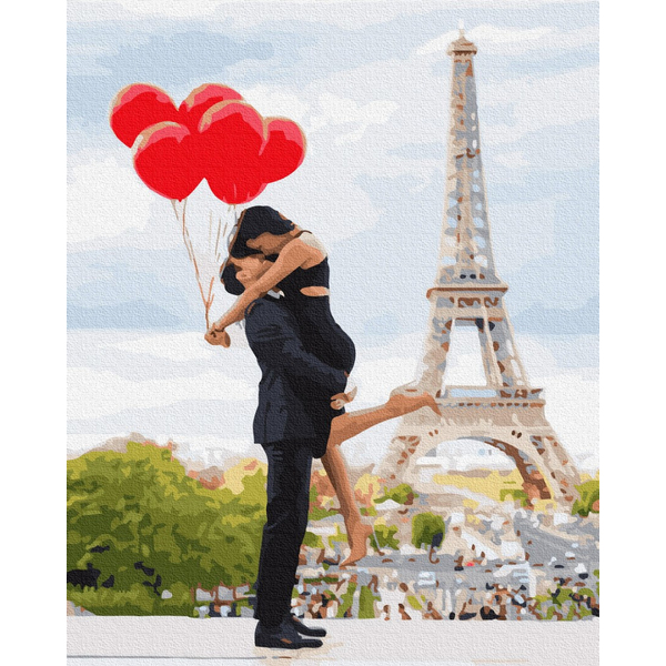 Картина по номерам Люди на картинах - Закохані в Парижі