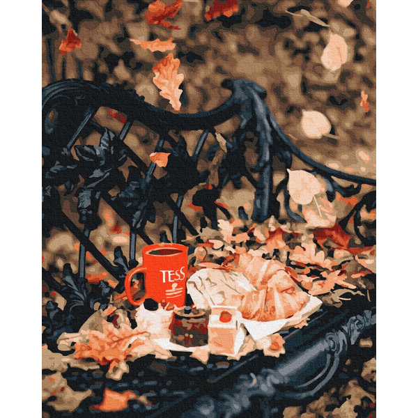 Картина по номерам Натюрморти - Осіннє чаювання в парку