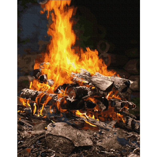 Картина по номерам Преміум картини - Багаття