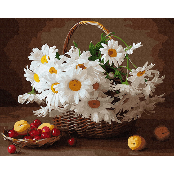 Картина по номерам Преміум картини - Польові ромашки