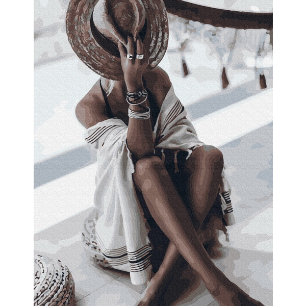 Картина по номерам Преміум картини - Стильна засмагла