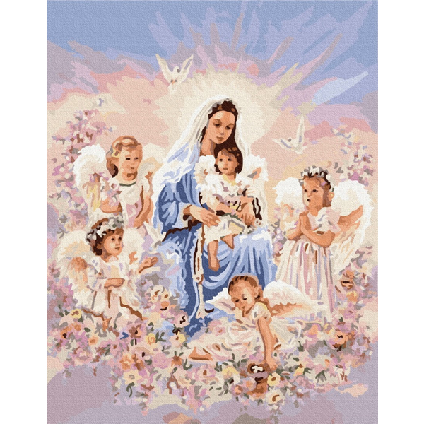 Картина по номерам Преміум картини - Діва і ангели