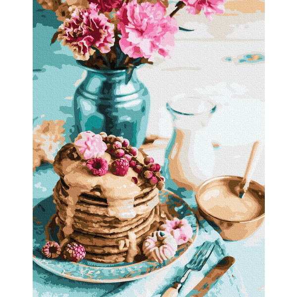Картина по номерам Преміум картини - Панкейки на сніданок