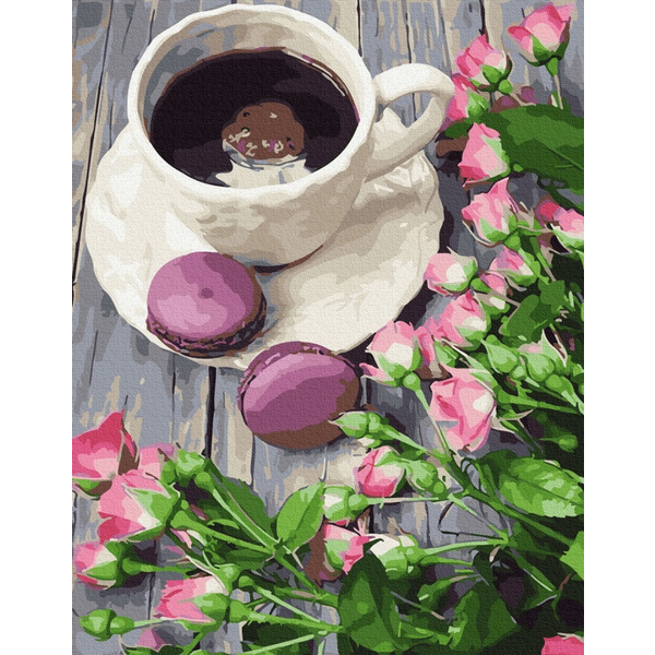 Картина по номерам Преміум картини - Кава зі смаком весни