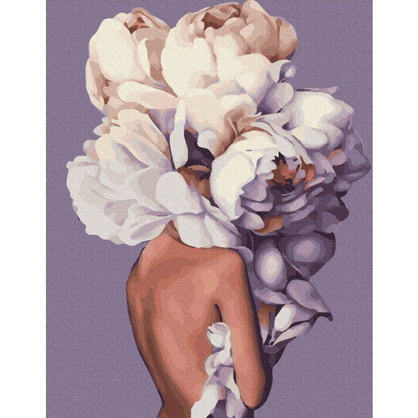 Картина по номерам Преміум картини - Жіночні піони