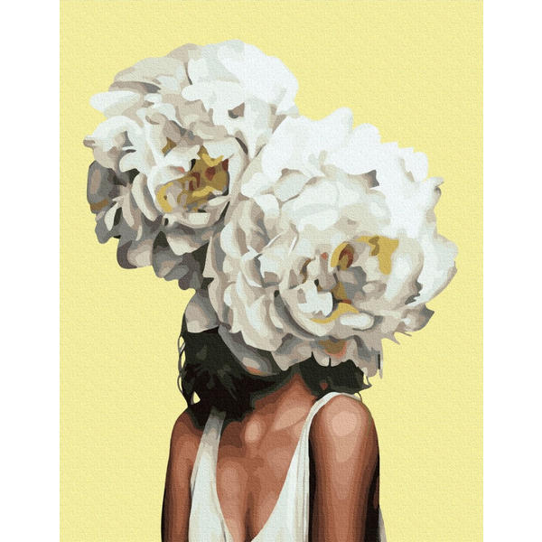 Картина по номерам Преміум картини - Жінка в піонах