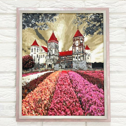 Багетная рамка (розовая посеребренная 3 см) 40х50