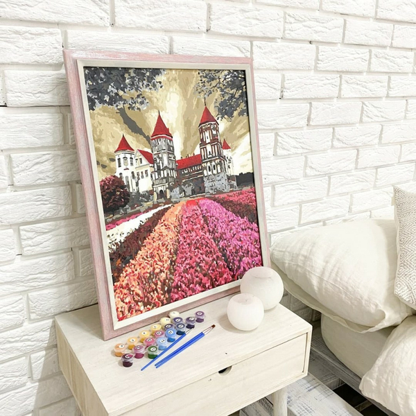 Багетні рами - Багетная рамка (розовая посеребренная 3 см) 40х50