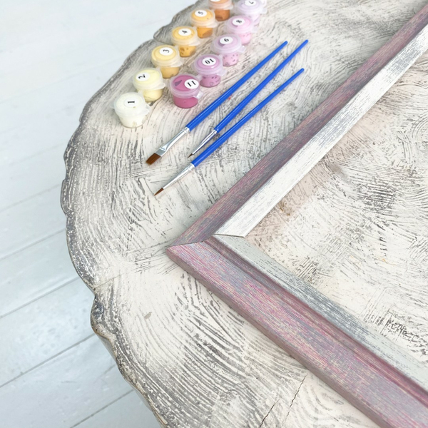 Багетні рами - Багетная рамка (розовая посеребренная 3 см) 40х50