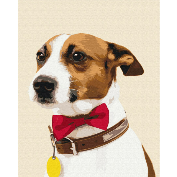 Картина по номерам Тварини, птахи та риби - Собачка чемпион