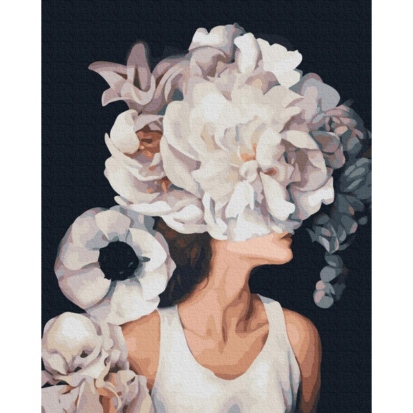 Картина по номерам Преміум картини - Дівчина з квітучими думками