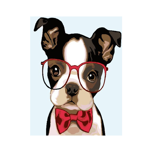 Картина по номерам Для початківців - Інтелігентний песик