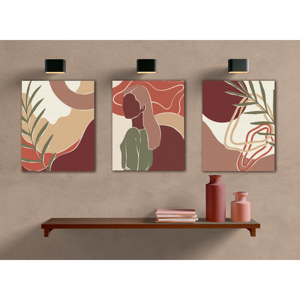 Картина по номерам Для початківців - Триптих пастельный арт 1